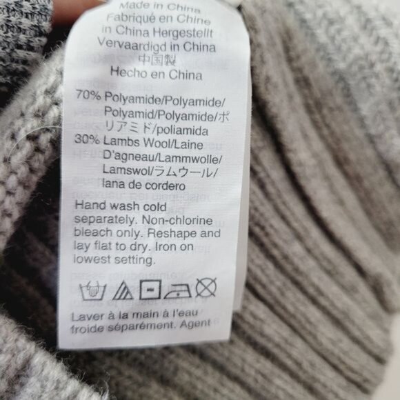 J. Crew Factory Cable Knit Lambswool blend Pullover Sweater Crew Neck Size S - Picture 4 of 6